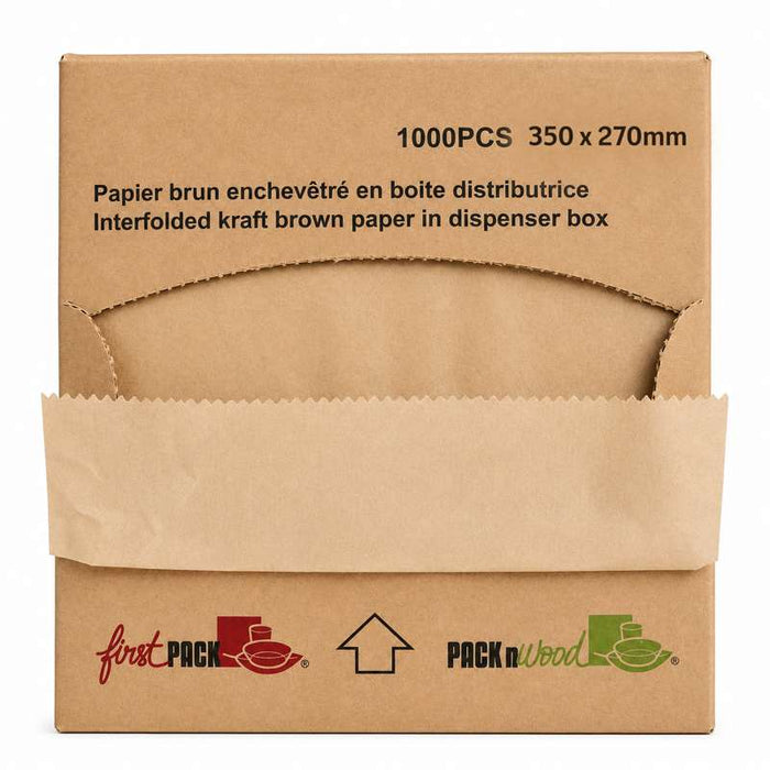 Papier brun enchevêtré en boîte distributrice 350x270mm-6000Pcs