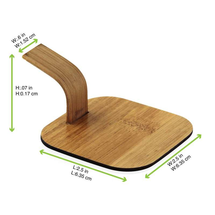 Présentoir apéritif en bambou avec anse  63x63mm H40mm-144Pcs