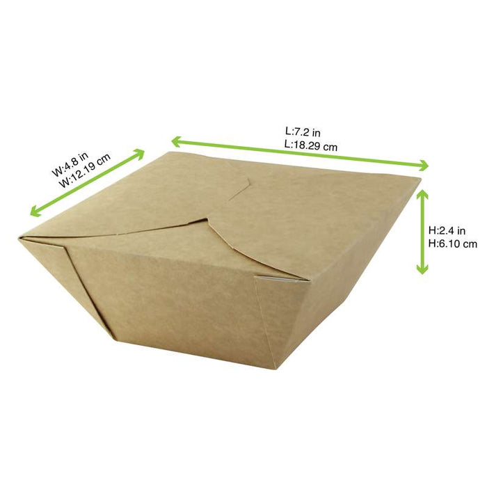 Boite repas carton kraft  170x170mm H80mm 1450ml-200Pcs