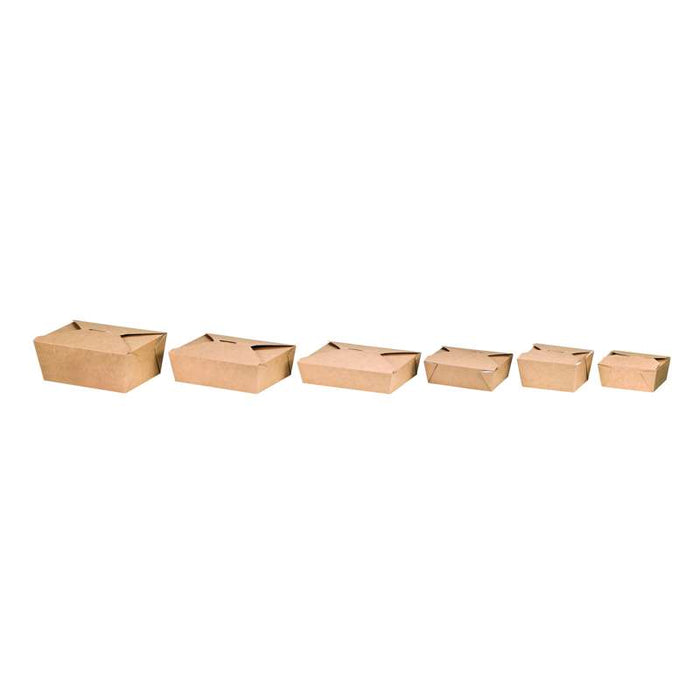 Boite repas carton kraft  215x160mm H48mm 1500ml-200Pcs