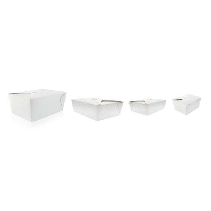 Boîte repas en carton blanc à fermer 130x105mm H65mm 750ml - 450Pcs