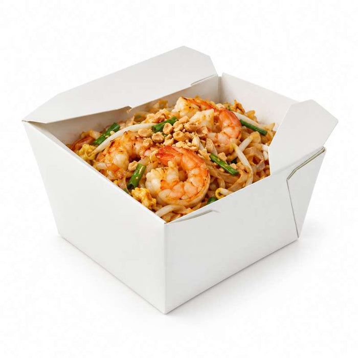 Boîte repas en carton blanc à fermer 130x105mm H65mm 750ml - 450Pcs