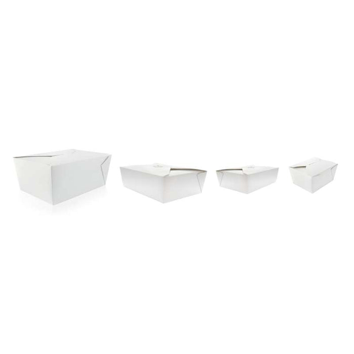 Boite repas carton blanc  217x160mm H50mm 1450ml-200Pcs