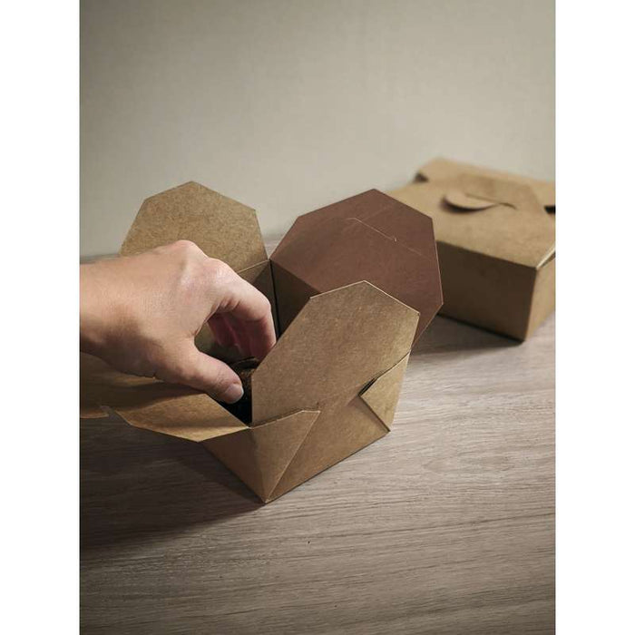 Boite repas carton blanc  217x160mm H50mm 1450ml-200Pcs