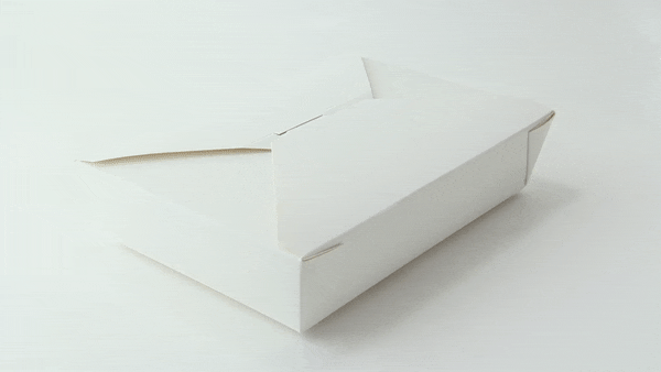 Boite repas carton blanc  217x160mm H50mm 1450ml-200Pcs
