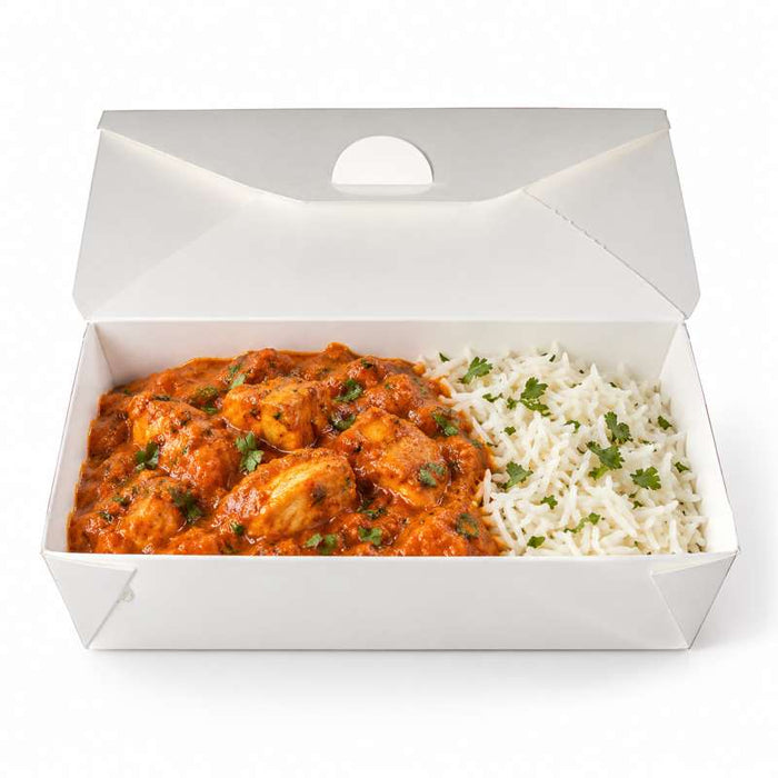Boite repas carton blanc  217x160mm H50mm 1450ml-200Pcs