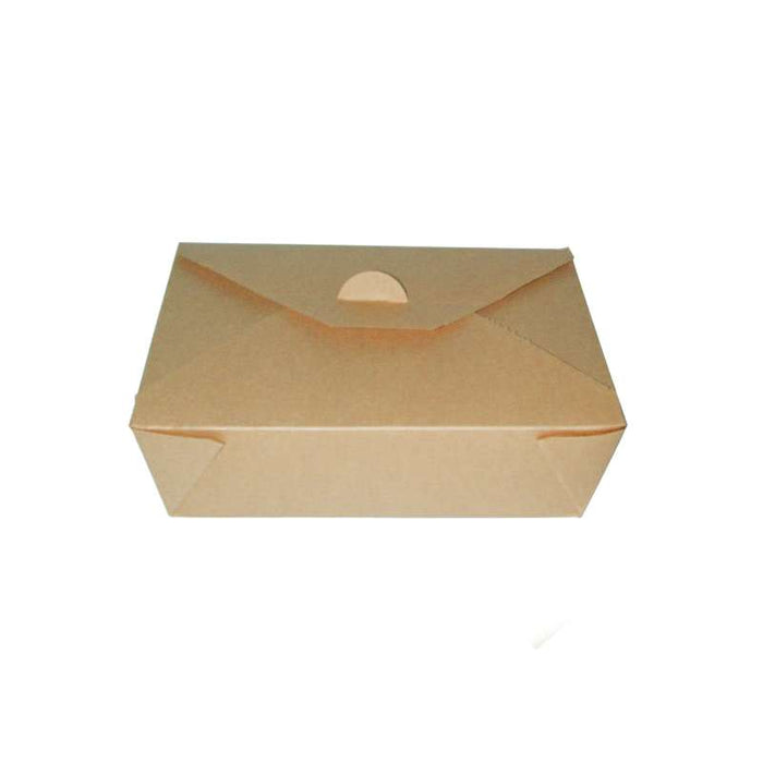 Boîte repas en carton kraft avec pelliculage 216x160mm H65mm 2000ml - 200Pcs