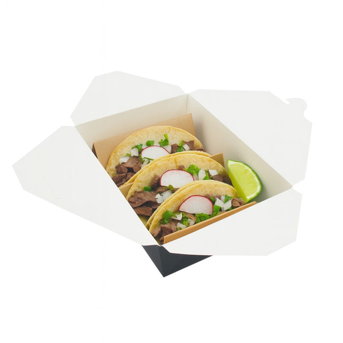 Boîte repas carton noir 216x160mm H65mm 2000ml-200Pcs