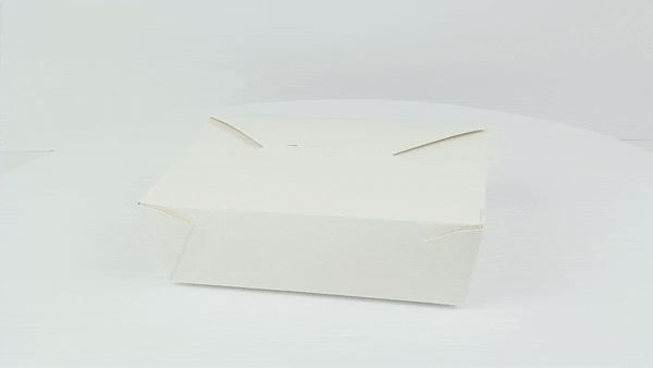 Boite repas carton blanc  217x160mm H67mm 2000ml-200Pcs
