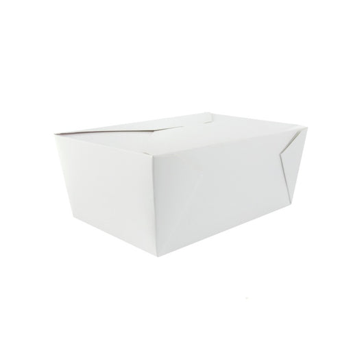 Boite repas carton blanc  217x160mm H67mm 2000ml-200Pcs