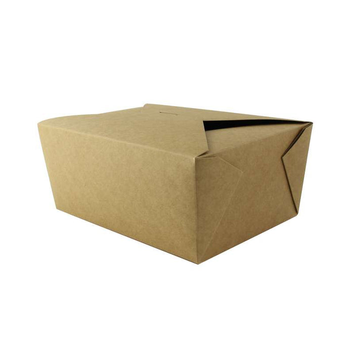 Boîte repas en carton kraft laminé à fermer 225x166mm H92mm 3000ml - 160Pcs
