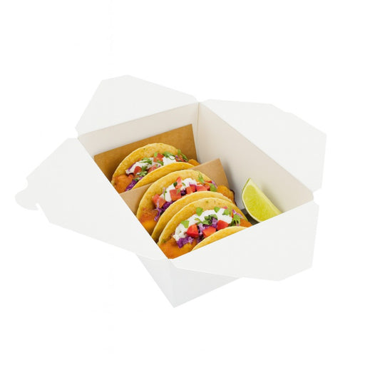 Boite repas carton blanc  226x167mm H92mm 3000ml-160Pcs
