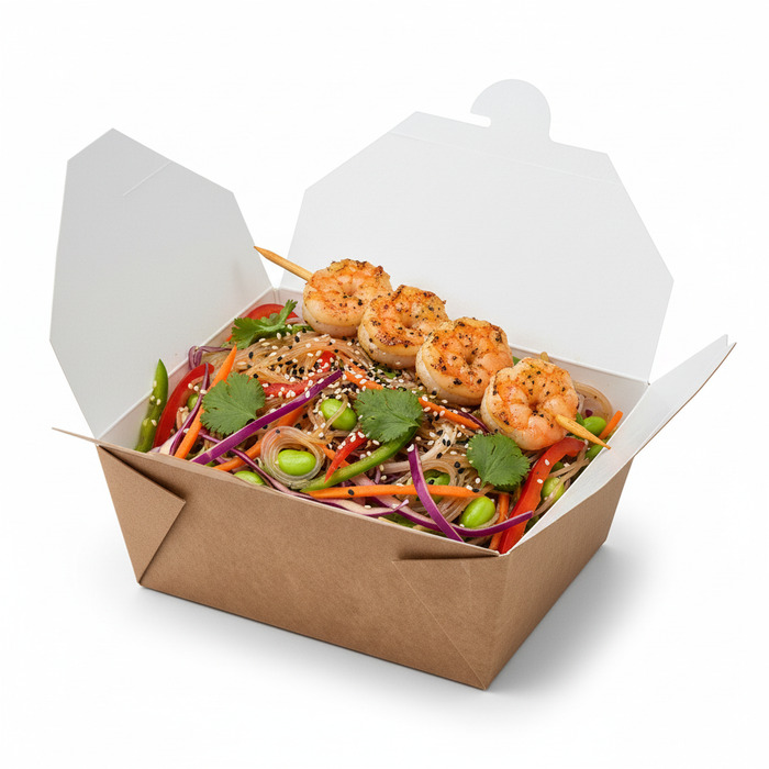 Boite repas carton kraft  110x90mm H50mm 450ml-450Pcs