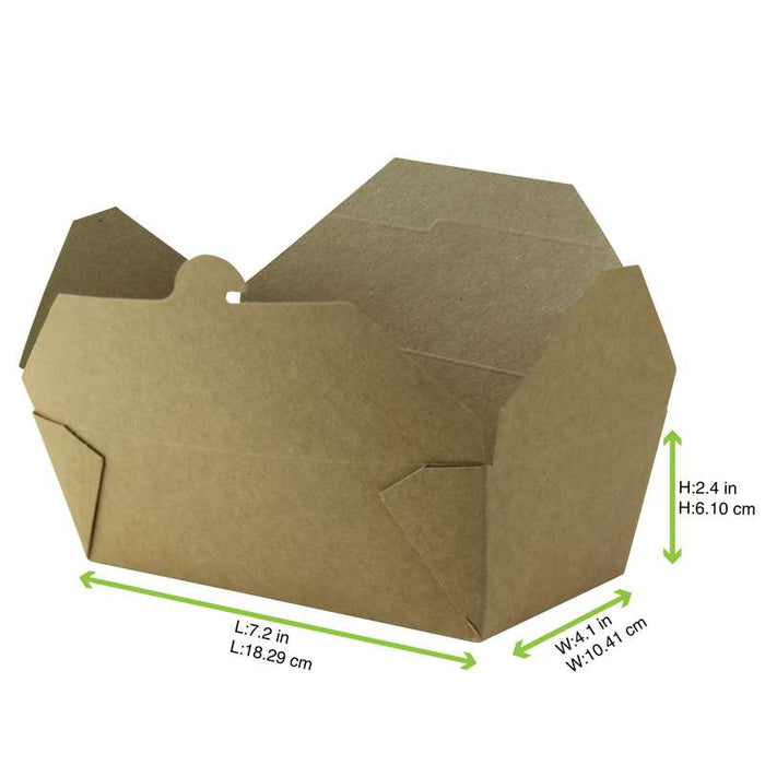 Boîte repas carton kraft laminé 185x102mm H59mm 1000ml-250Pcs
