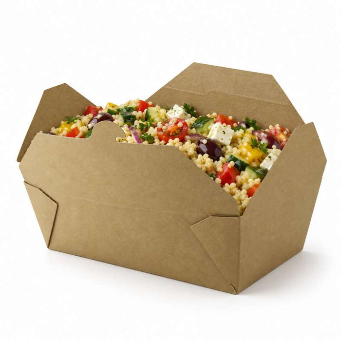 Boîte repas carton kraft laminé 185x102mm H59mm 1000ml-250Pcs