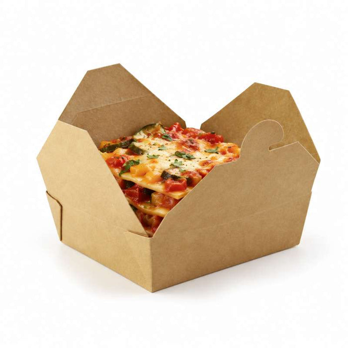 Mini boîte repas carton kraft 120x97mm H38mm 410ml-500Pcs