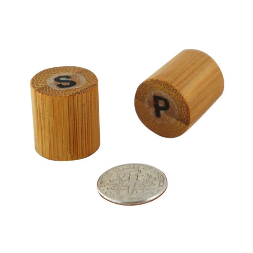 Mini set bambou sel et poivre  18x18mm H40mm-100Pcs