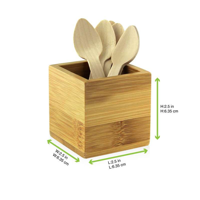 Porte ustensiles bambou  60x60mm H60mm - 10Pcs