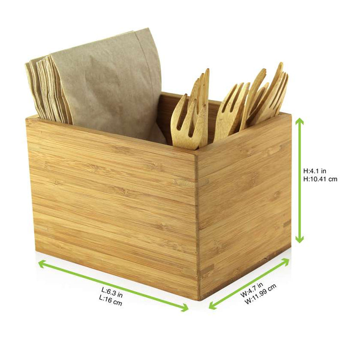 Porte ustensiles bambou  160x120mm H105mm - 8Pcs