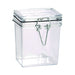 Bocal plastique PS transparent rectangulaire  51x69mm H86mm 180ml - 60Pcs