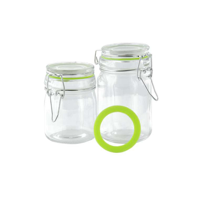 Mini bocal en verre avec joint silicone noir   H92mm 150ml - 24Pcs
