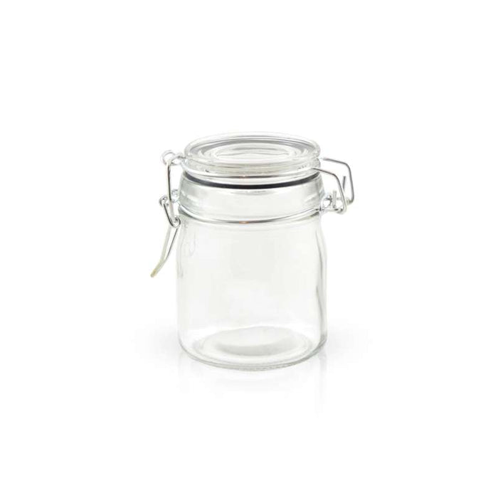 Mini bocal en verre avec joint silicone noir   H92mm 150ml - 24Pcs