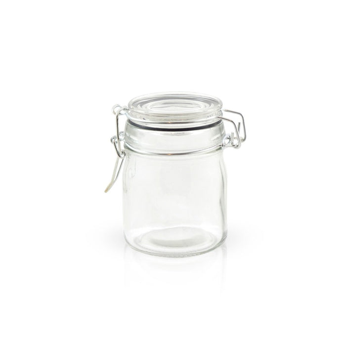 Mini bocal en verre avec joint silicone noir   H92mm 150ml - 24Pcs