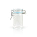 Mini bocal en verre avec joint silicone bleu clair   H85mm 65ml - 24Pcs