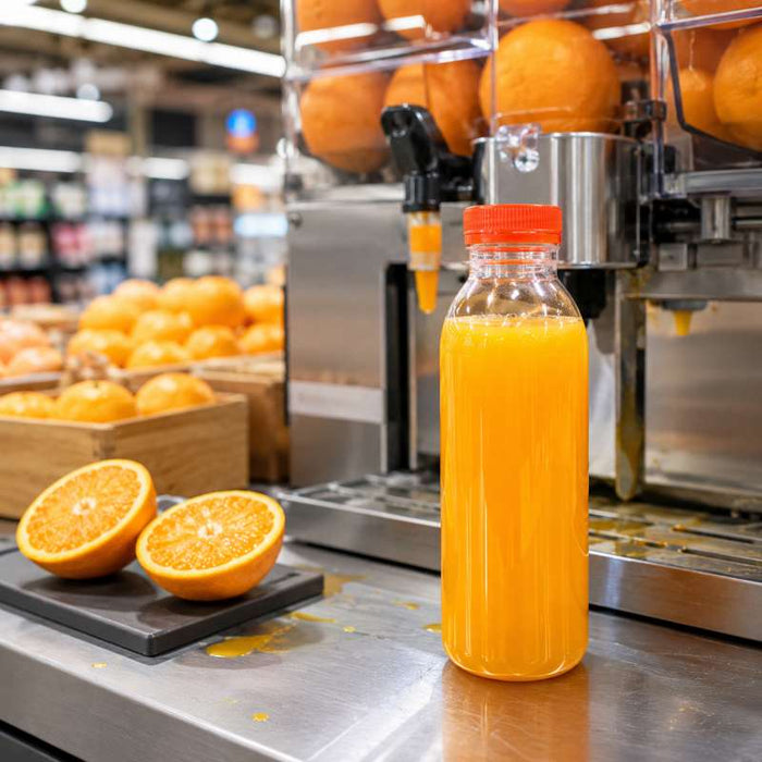 Bouteille transparente en plastique PET avec bouchon orange 61 H161mm 330ml-220Pcs