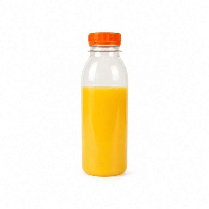 Bouteille transparente en plastique PET avec bouchon orange 61 H161mm 330ml-220Pcs