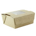 Boîte salade carton kraft brun à double fenêtre 98x115mm H45mm 400ml-360Pcs