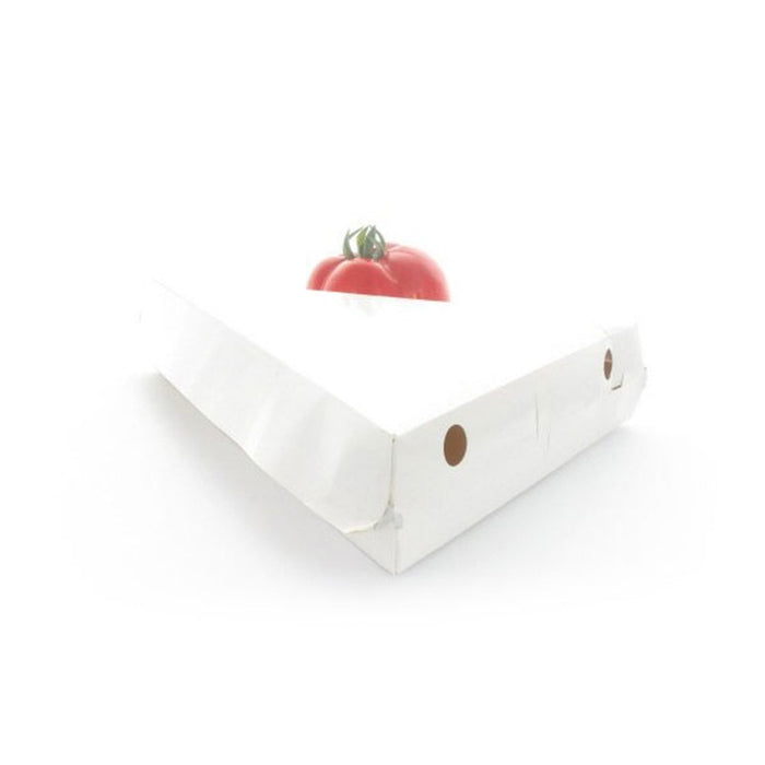 Boite carton blanc triangulaire pour part de pizza  235x229mm H45mm-400Pcs
