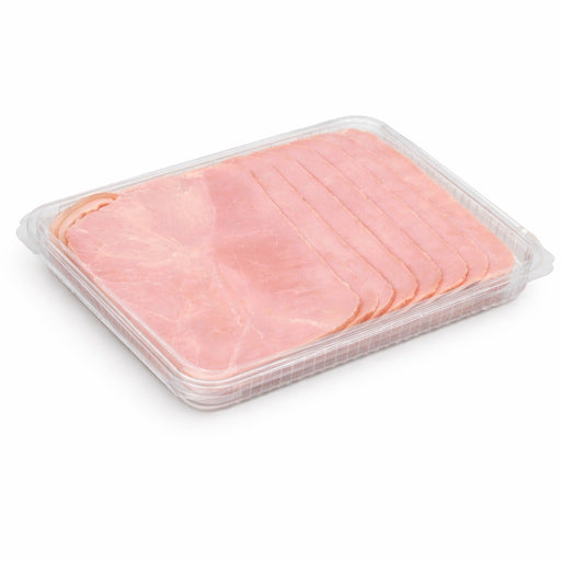 Barquette rectangulaire PLA plate transparente avec couvercle attaché  217x167mm H20mm 570ml-350Pcs