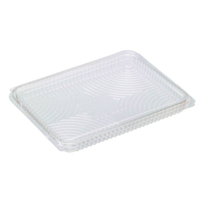 Barquette rectangulaire PLA plate transparente avec couvercle attaché  217x167mm H20mm 570ml-350Pcs