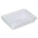 Barquette rectangulaire PLA plate transparente avec couvercle attaché  217x167mm H35mm 1000ml-300Pcs