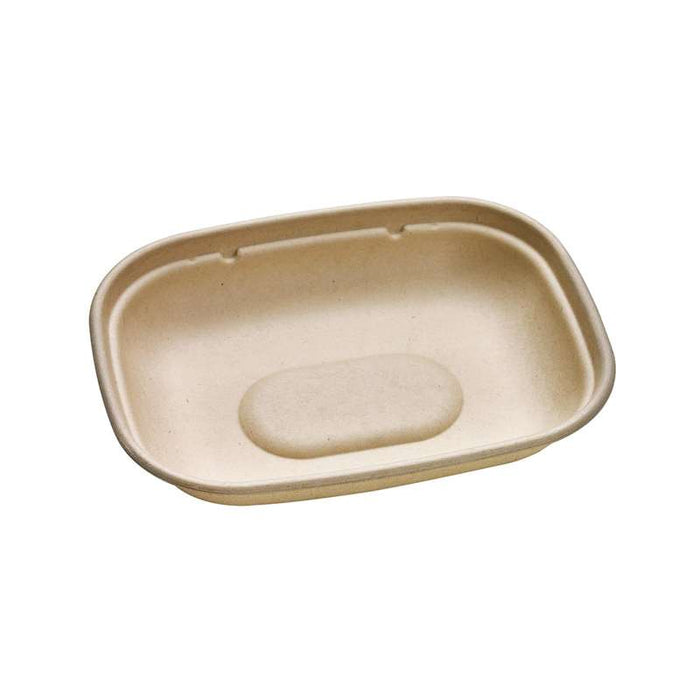 Plateau pulpe rectangulaire brun  220x170mm H27mm 850ml-300Pcs