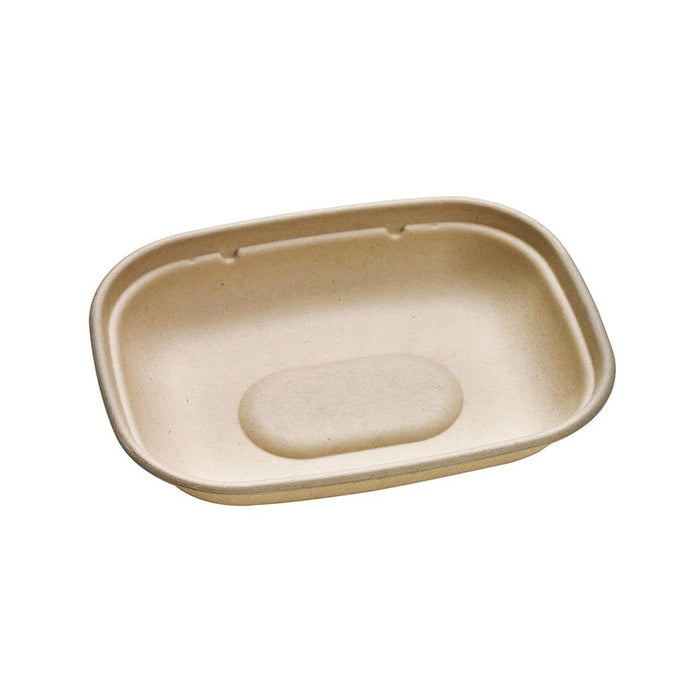 Plateau pulpe rectangulaire brun  220x170mm H27mm 850ml-300Pcs