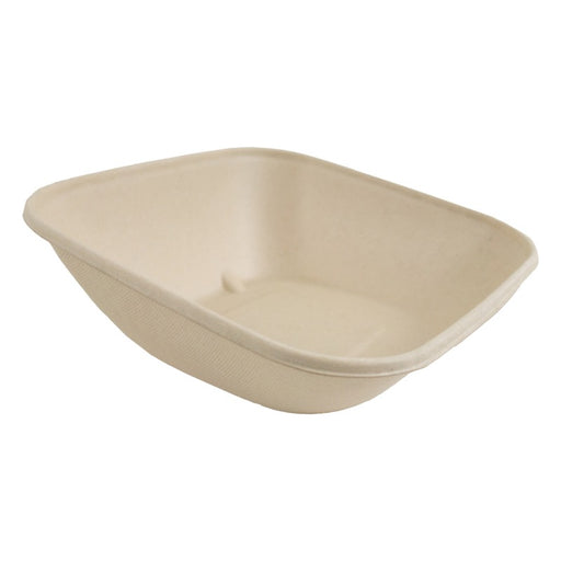 Bol scellable pulpe biseauté brun laminé PLA  183x183mm H70mm 900ml-200Pcs