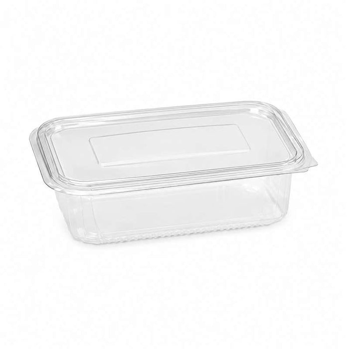 Barquette PET transparente à couvercle charnière 103x87mm H34mm 125ml - 800Pcs