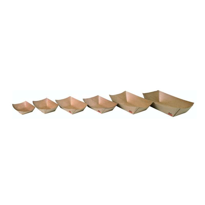 Barquette kraft ingraissable avec PE  245x165mm H50mm 1200ml-500Pcs