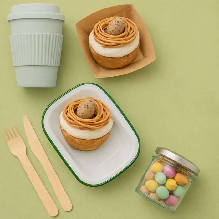 Barquette kraft ingraissable avec PE  120x85mm H20mm 100ml-1000Pcs