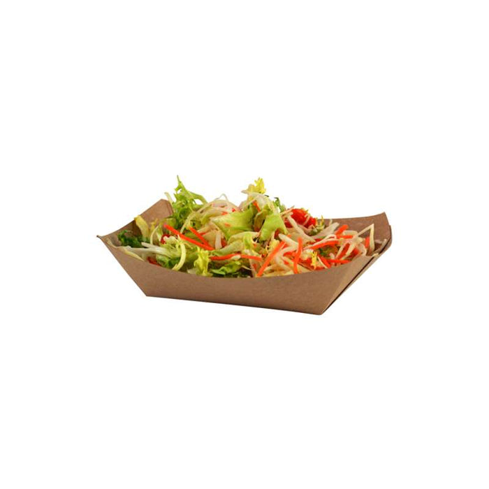 Barquette kraft ingraissable avec PE  140x100mm H30mm 220ml-1000Pcs