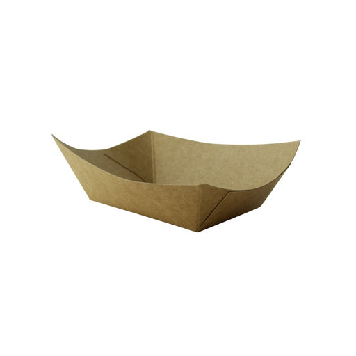 Barquette kraft ingraissable avec PE  140x100mm H30mm 220ml-1000Pcs