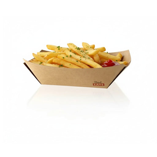 Barquette kraft ingraissable avec PE  160x120mm H32mm 300ml-1000Pcs