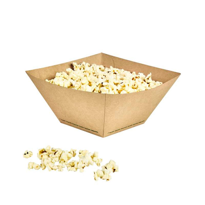 Barquette ingraissable kraft naturel  230x220mm H94mm 2000ml-100Pcs
