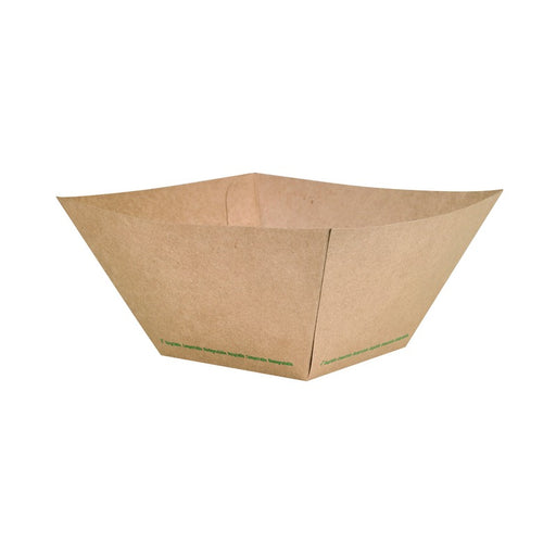 Barquette ingraissable kraft naturel  230x220mm H94mm 2000ml-100Pcs