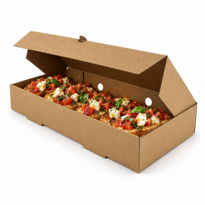 Boite bruschetta carton kraft  300x150mm H50mm - 100Pcs
