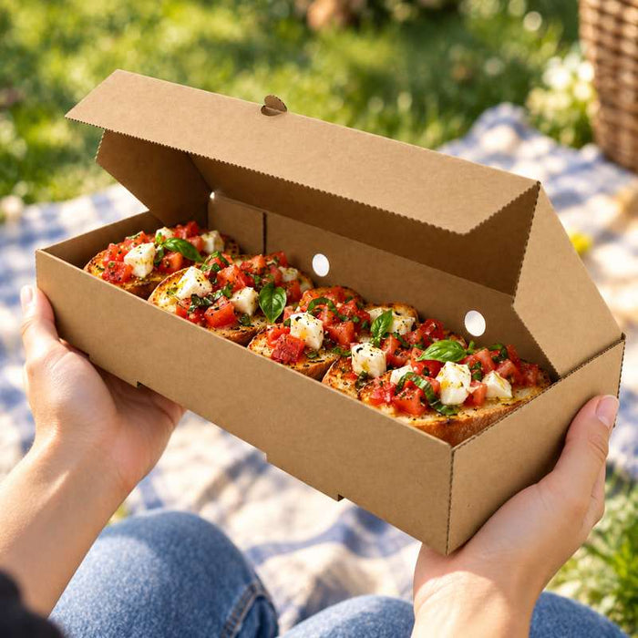 Boite bruschetta carton kraft  300x150mm H50mm - 100Pcs