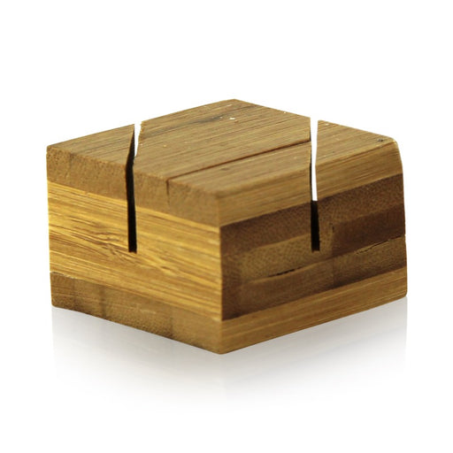 Porte menu en bambou  40x40mm H25mm - 100Pcs