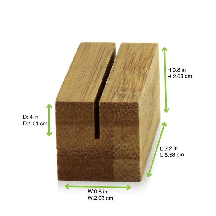 Porte menu en bambou  56x20mm H20mm - 100Pcs
